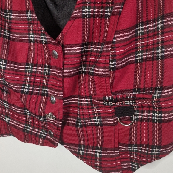 Switchblade Stiletto Plaid Vest Vintage Steady L - Picture 8 of 9